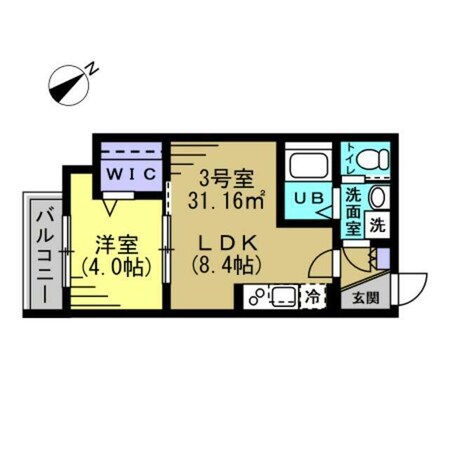 AJ北松戸003の物件間取画像